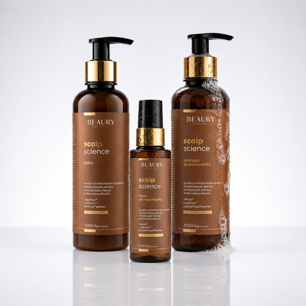 Kit Balm Finalizador - Scalp Science + Shampoo de Crescimento - Scalp Science + Tônico de Crescimento - Scalp Science